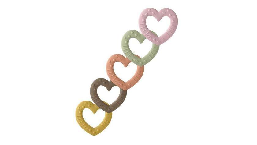 BIBS Baby Bitie kramtukas Heart, Žalsva