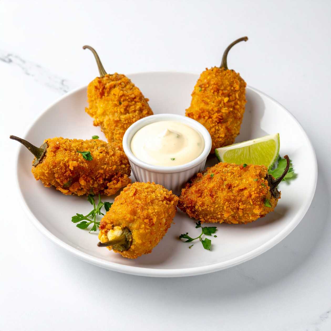 Fried Jalapenos Stuffed with Cheddar