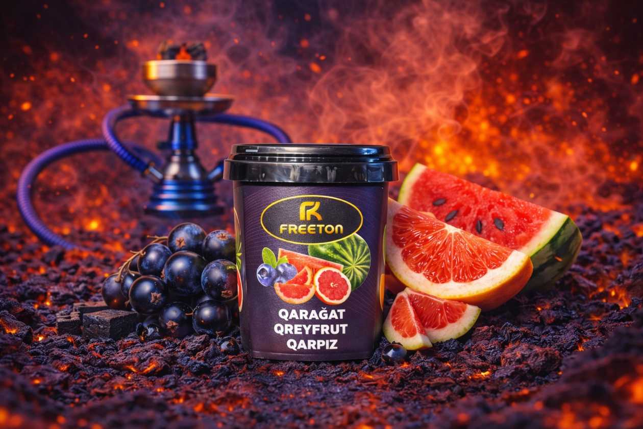 FREETON 50 qram Tütün Qarağat Qreyfrut Qarpız