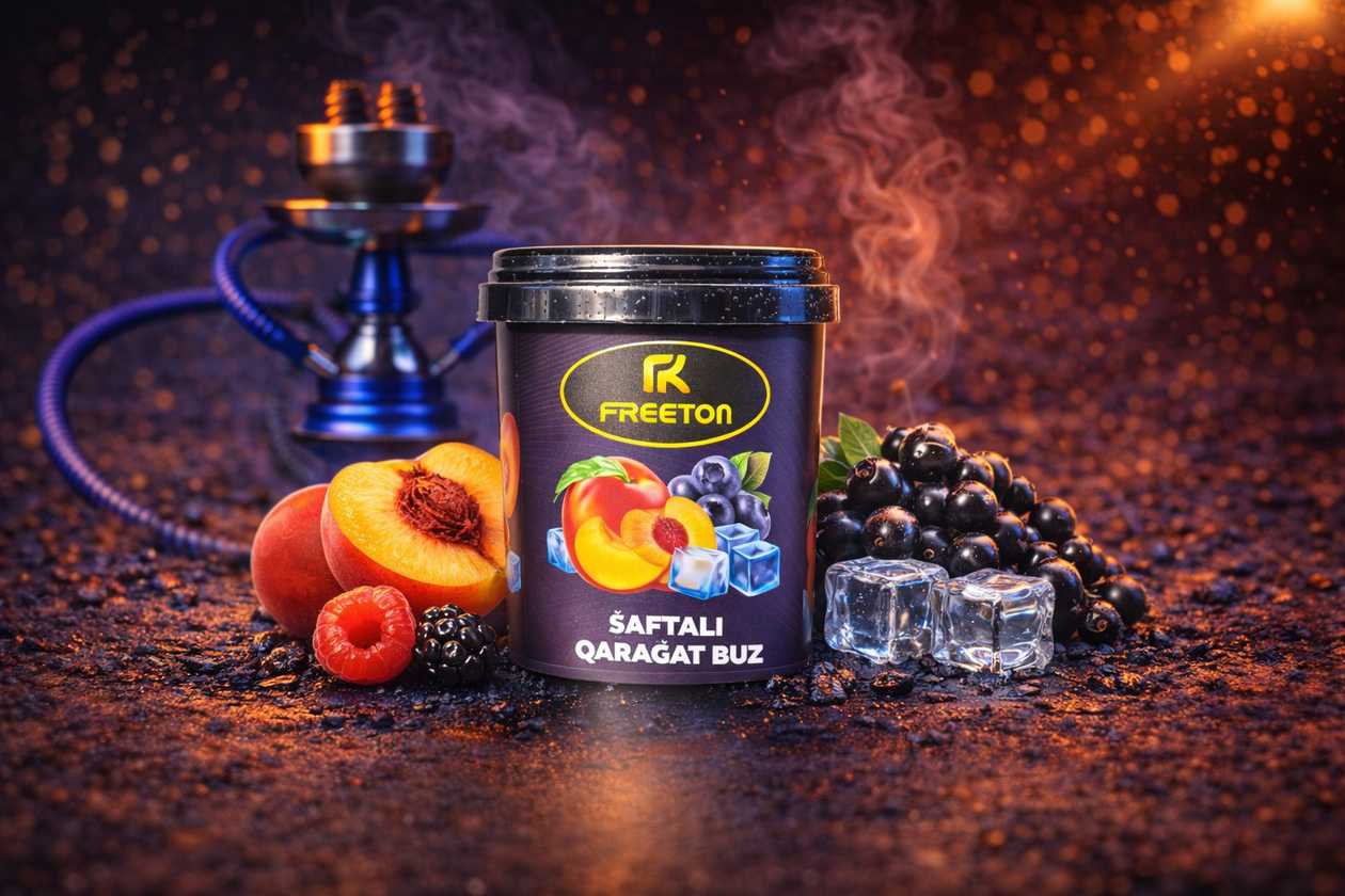 FREETON 50 qram Tütün Şaftalı Qarağat Buz