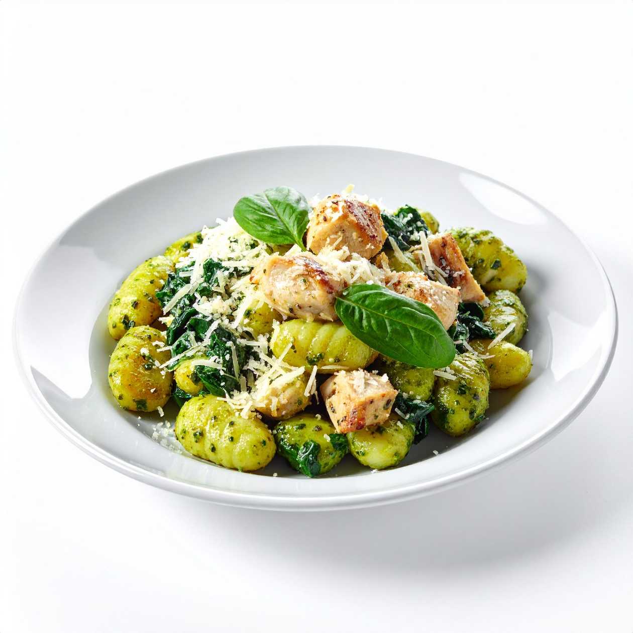Gnocchi Con Pollo e Spinaci