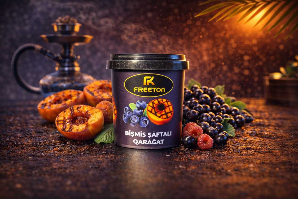 FREETON 50 qram Tütün Bişmiş Şaftalı Qarağat