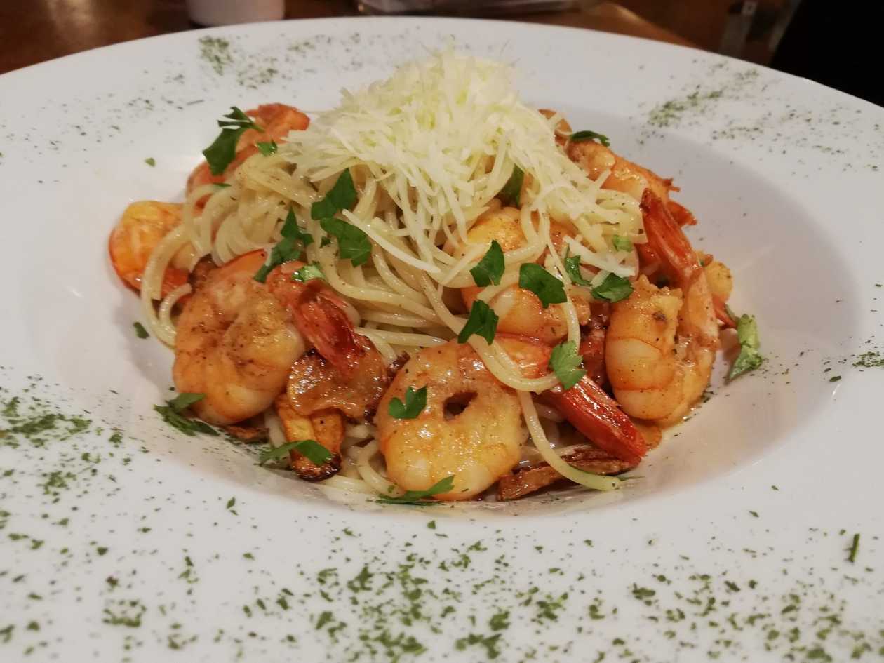 Spaghetti Aglio Olio e Gamberi