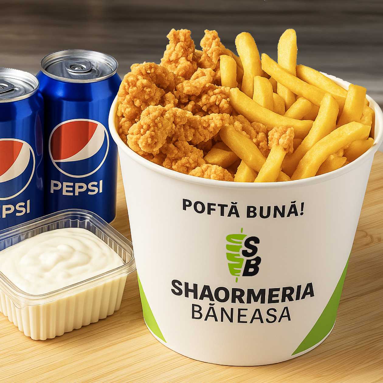 MEGA BUCKET CRISPY 1000g + 2 DOZE