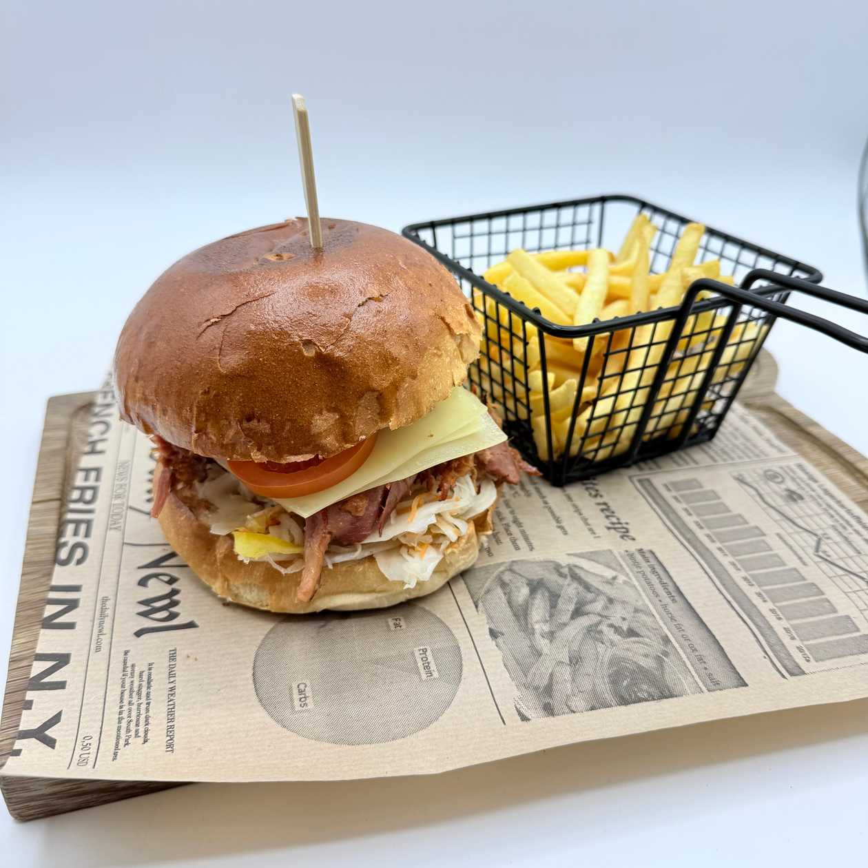 Menu 2: Burger s trhaným mäsom