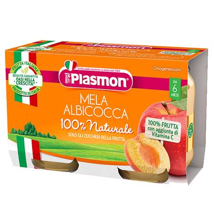 Plasmon - Apricot and Apple Fruit Puree /6 months+/ 80g 2984 #2