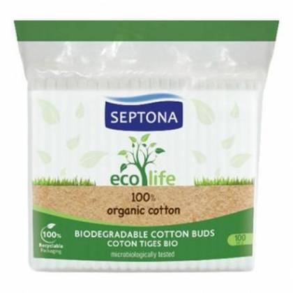 Septona - Eco Life Bamboo Biodegradable Ear Swabs in Cellophane 9022/112/1026 #100