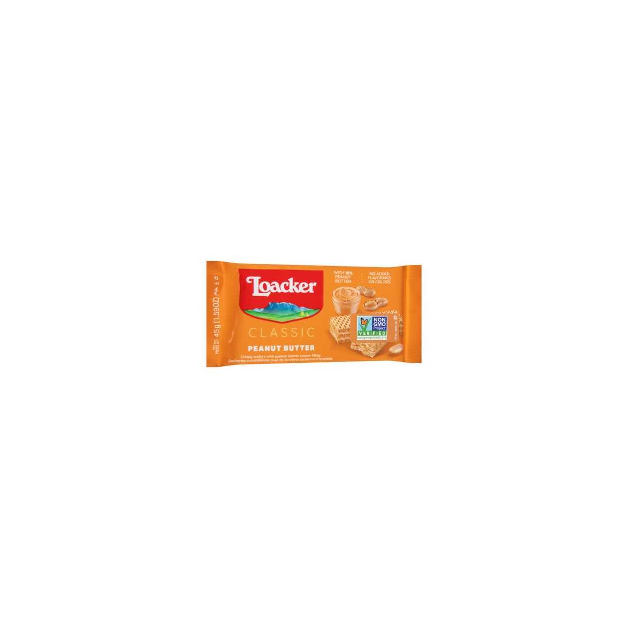 Loacker Crispy Wafer Squares with Peanut Cream (75%)