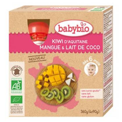 Beibibio - Fruit Puree Kiwi, Mango, and Coconut Milk /6 months+/ 90g 0238 #4
