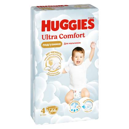 Huggies Ultra Comfort - Baby Diaper Mega Boy Z-4 /7-16kg/ (8-14kg) 3611 #66