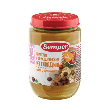 Semper - Dinner Spaghetti with Beef Goulash /10 months+/ 190g 7914