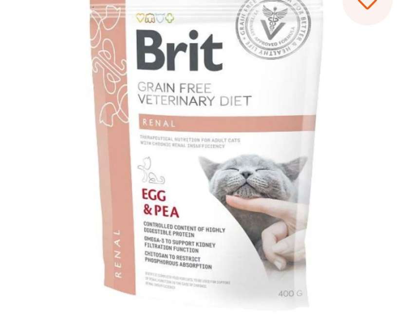 BRIT VD Renal, Egg, Veterinary Diet, Grain-Free Dry Food for Cats, Renal System, 400g