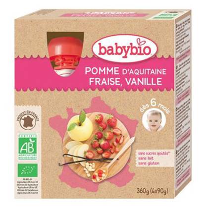 Beibibio - Fruit Puree Strawberry and Apple with Vanilla /6 months+/ 90g 0108 #4