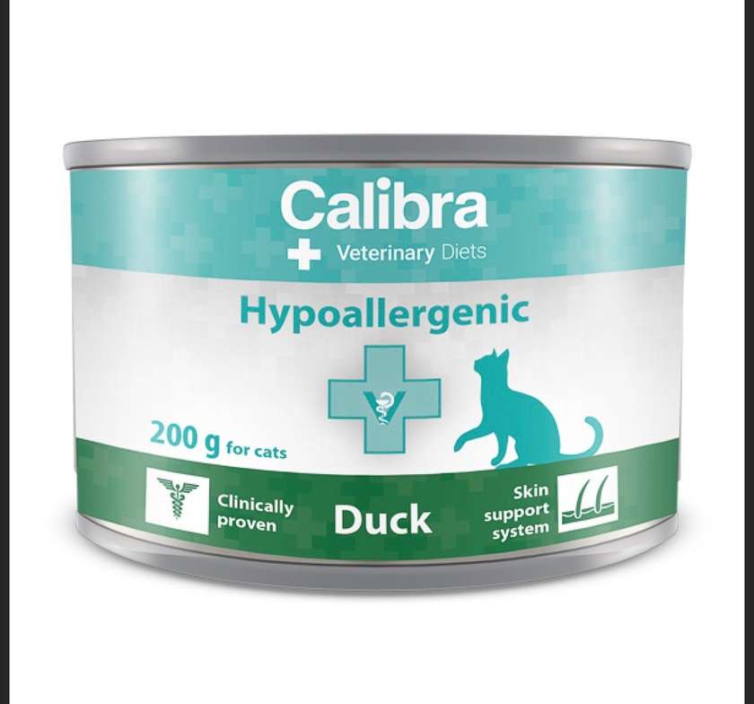 Calibra VD Cat Can Hypoallergenic Duck 200 g