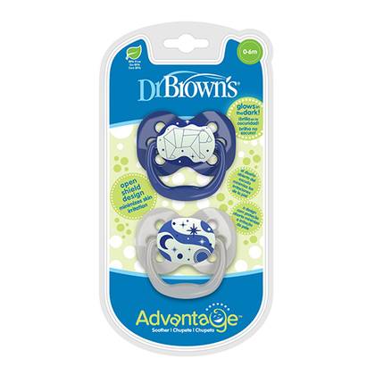 Doctor Brown's - Advantage Pacifier, Blue Level-1 (0-6 months) 9000 #2