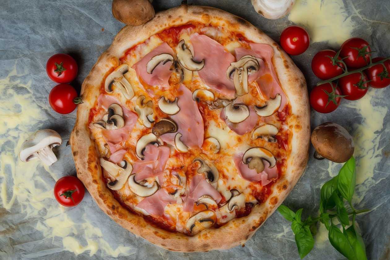 Pizza Prosciutto e Funghi