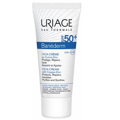 Uriage - Bariederm Cica Restorative Cream for Face/Body for Irritated Skin SPF50 40ml 6548