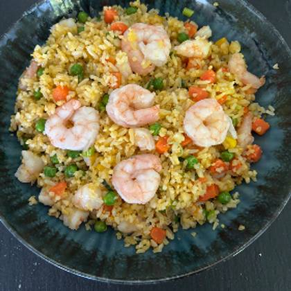 Fried Rice with Vegetables and Shrimp