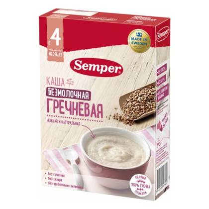 Semper - Baby Porridge, Sugar-Free Corn /4 months+/ 180g 7325/1410