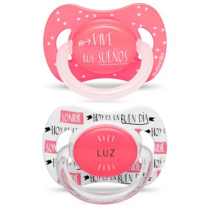 Suavinex - Dummy Silicone Anatomical Night Pink /6-18m/ 4521 #2