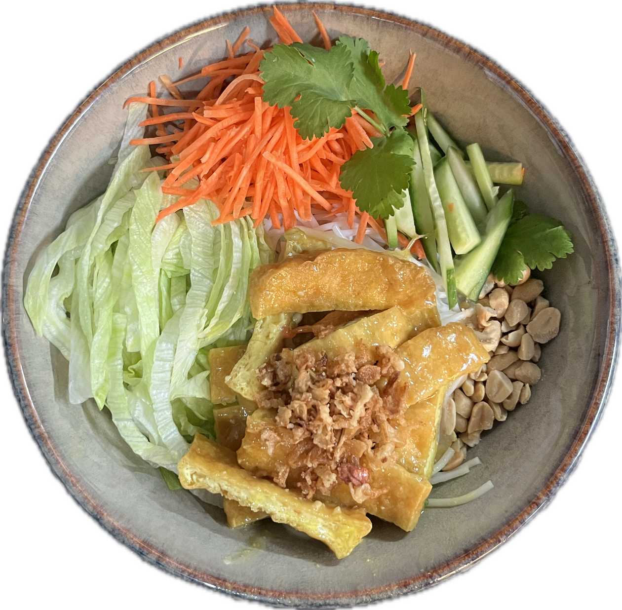Rice Noodles with Fried Tofu
