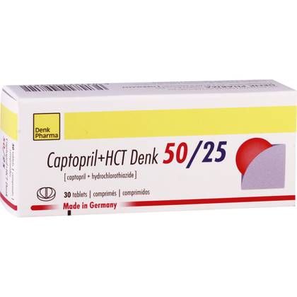 Captopril + HCT Denk Tablet 50mg + 25mg #30