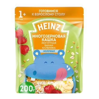 Hippo - Milk Porridge with Banana and Strawberry /1 year+/ 200g