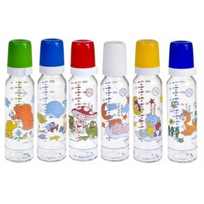 Canpol - Glass Bottle with Silicone Nipple, 240ml 42/201 2015