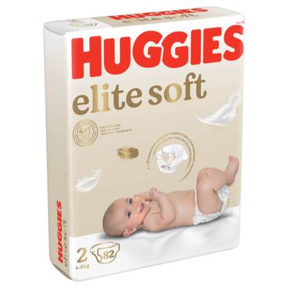 Huggies Elite Soft - Baby Diaper Mega Z-2 /4-6kg/ 7985 #82