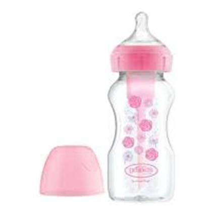 Doctor Brown - Plastic Bottle with Straw Options+ /0m+/ Pink 270ml 5476