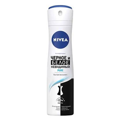 Nivea - Women's Black and White Deodorant Spray PUR 150ml 82230/34243