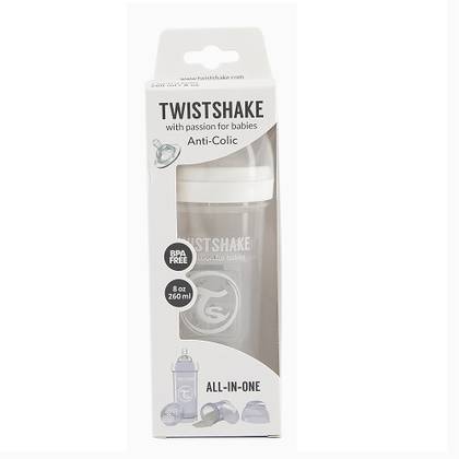 Twist Shake - Anticolic White Bottle 260ml 0120