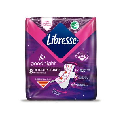 Libresse - Hygiene Pad Inv Goodnight X-Large Ultra Night /6 pcs/ 8304/8281 #8