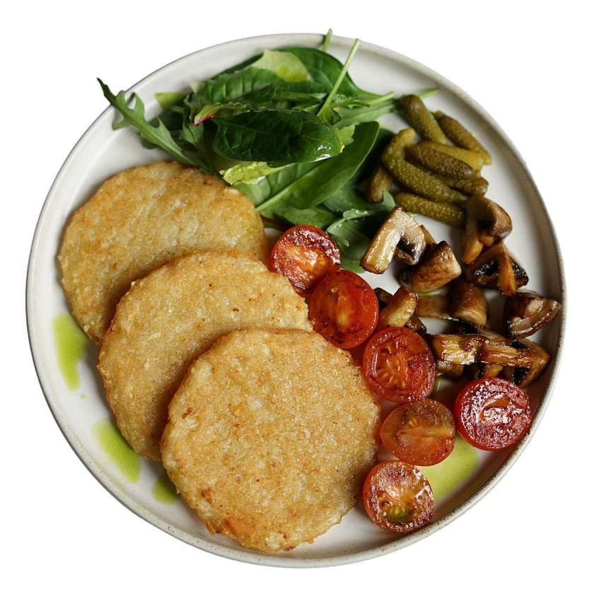 Potato pancakes with mushrooms