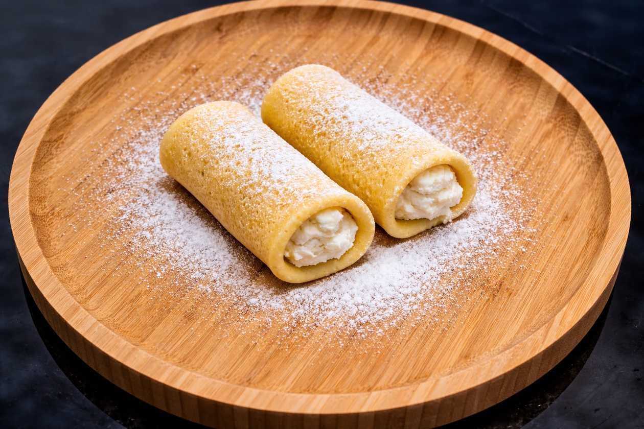 Pancake with sweet cottage cheese