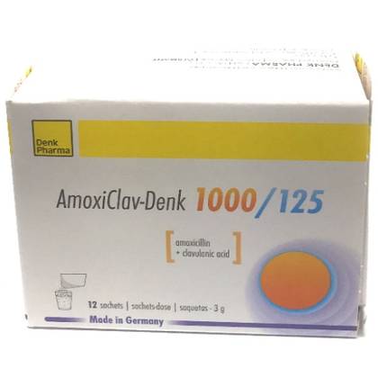 Amoxiclav Denki Powder for Suspension Preparation 1000mg + 125mg Pack #12