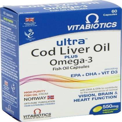 Vitabiotics Ultra Fish Liver Oil Capsule #60