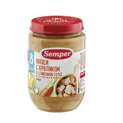 Semper - Rabbit Dinner with Vegetables /8 months+/ 190g 8852