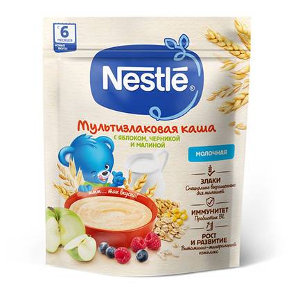 Nestlé - Milk Porridge with Apple, Peach, and Raspberry /6m+/ 200g 3496
