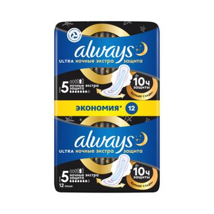 Olways - Ultra Night Hygienic Pads /7 Count/ 2377 #12