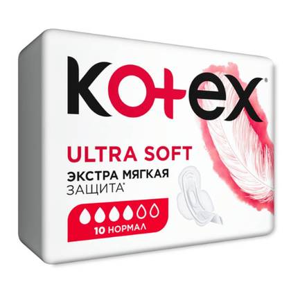 Kotex - Ultra Soft Normal Sanitary Pads /4 Count/ 2669 #10