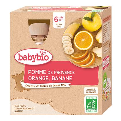 Beibibio - Fruit Puree Orange, Banana, and Apple /6 months+/ 90g 0177 #4