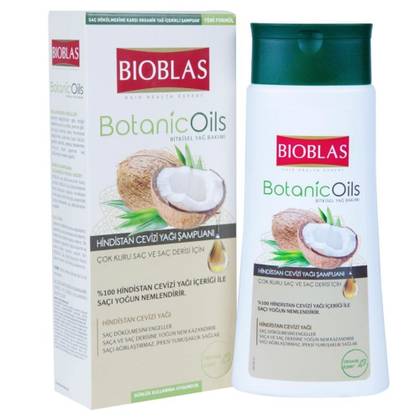 Bioblas - Anti-Hair Loss Shampoo with Nourishing and Restorative Coconut Oil for Dry, Damaged Hair 360ml 7906