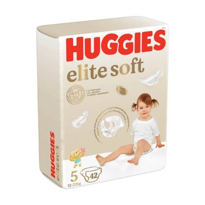 Huggies Elite Soft - Baby Diaper Mega Z-5 /12-22kg/ 9514 #42