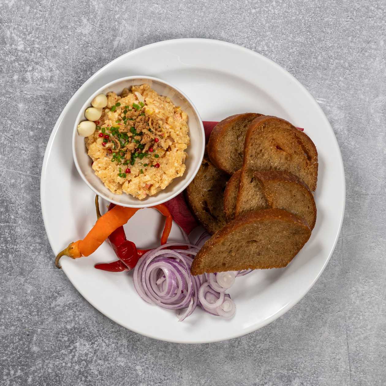 150g Olomouc Cheese Tartare with Toast
