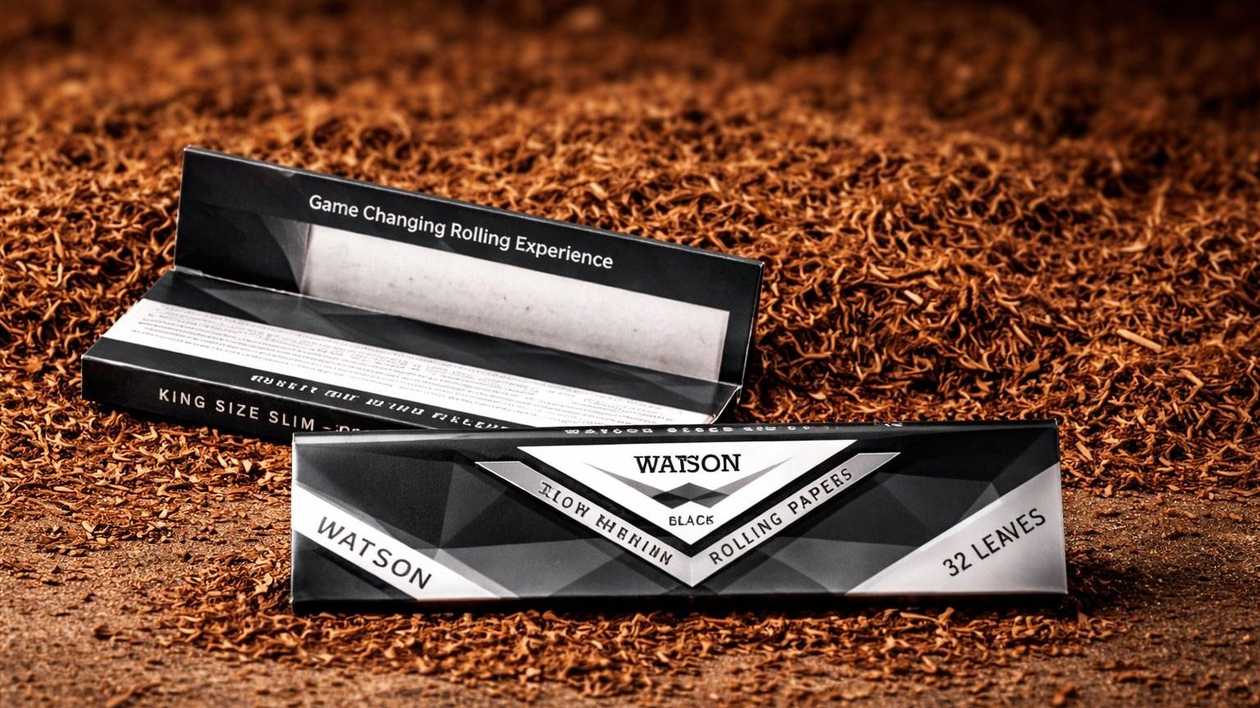 Watson qara siqaret kağızı — King Size Slim ölçü (32 ədəd kağız)
