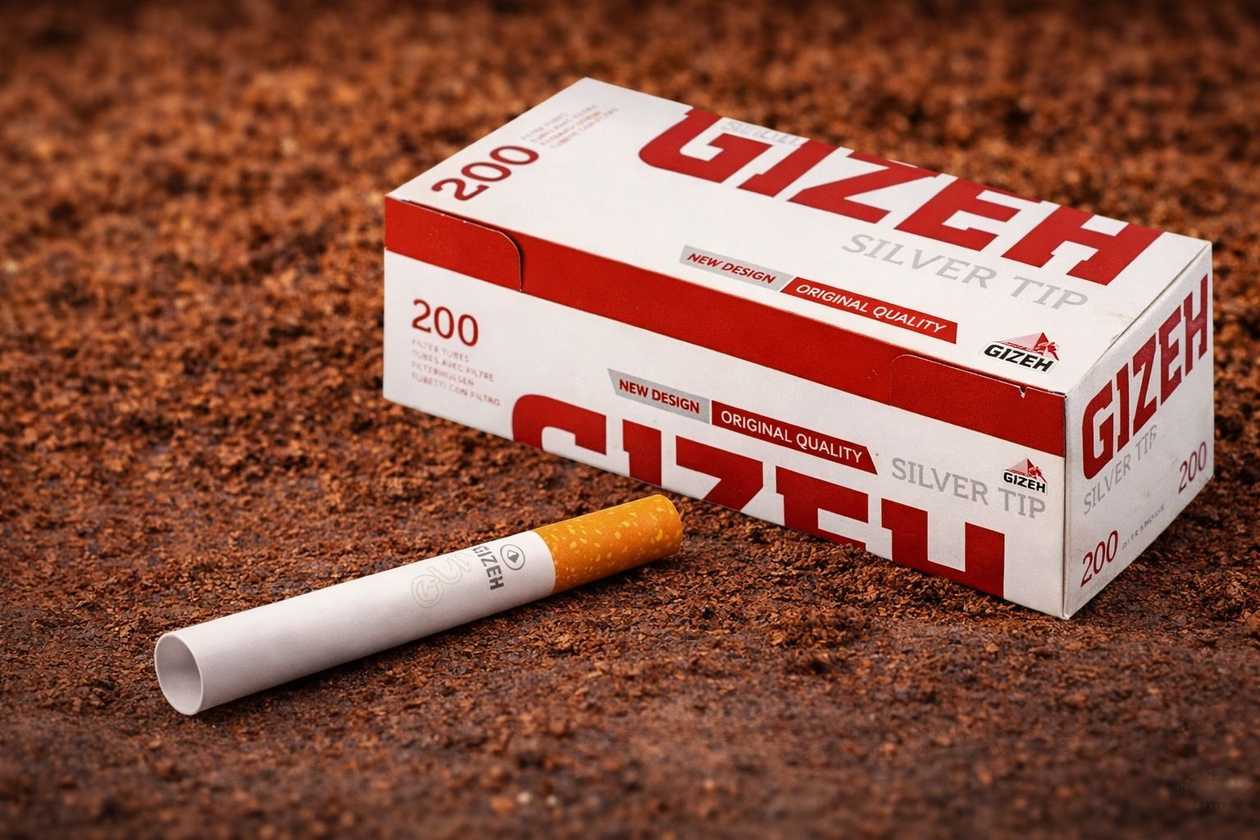 Gizeh gümüşü uclu siqaret filtr borucuqları — 200 ədəd