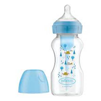 Doctor Brown - Plastic Bottle with Straw Options+ /0m+/ Blue 270ml 5483