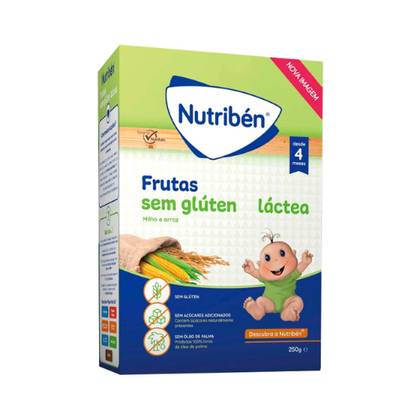 Nutribene - Cereal with Corn and Rice with Fruit, Gluten-Free /4 months+/ 300g