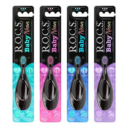 Roksi - Baby Neon Soft Toothbrush /0-3 years/ 0807/0821